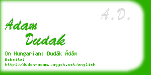 adam dudak business card