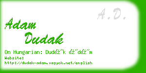 adam dudak business card